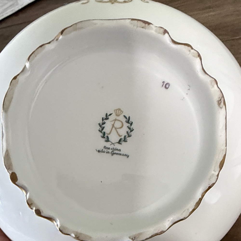 EReichenbach Fine China Covered Candy Dish Gold Floral Germany 5” - Picture 6 of 12